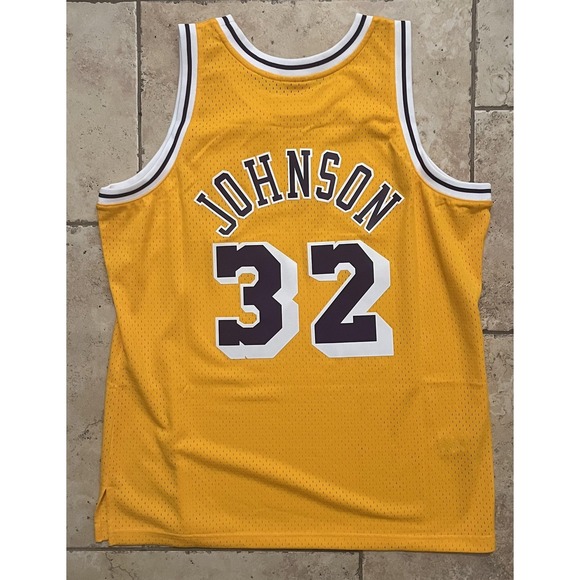 Los Angeles Lakers Jersey Mens XL Mitchell Ness NBA Basketball Magic Johnson NEW - Picture 7 of 9